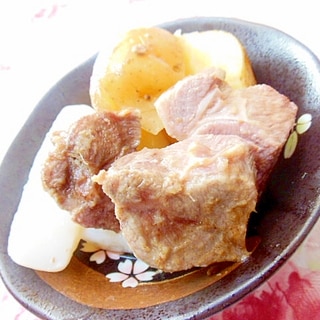 炊飯器de❤馬鈴薯と豚ももと白蒟蒻の炊いたん❤